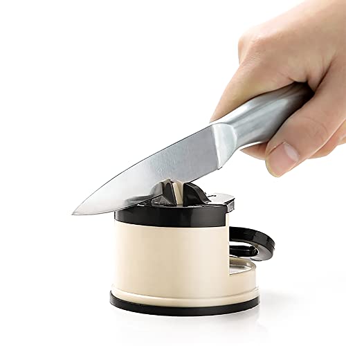 Knife Sharpeners, Mini Knife Sharpeners with Suction Base, Pocket Knife Sharpeners Suitable for Most Blade Types, knife sharpeners for kitchen knives, Gold