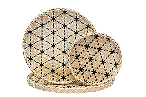 ChicnChill Woven Basket Wall Decor – Set of 3 Rustic Handwoven African Baskets with Boho Design. Unique Wall Art for Her