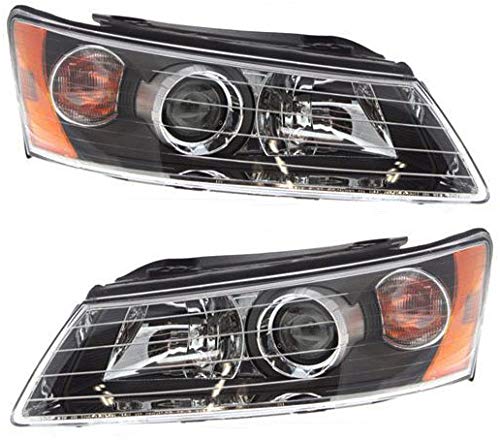 Garage-Pro Headlight Compatible with 2006 2007 2008 Hyundai Sonata Assembly With Bulb Set Driver and Passenger Side