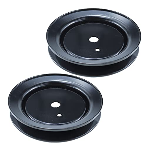 BOSFLAG 2 Pack 756-1227 Pulley Replaces Cub Cadet 956-1227 Pulley, Craftsman 956-1227 Spindle Pulley 956 1227 Pulley, MTD 9561227 Deck Pulley for Cub Cadet LT1040, LTX1040, LTX1042, RZT42 Tractors