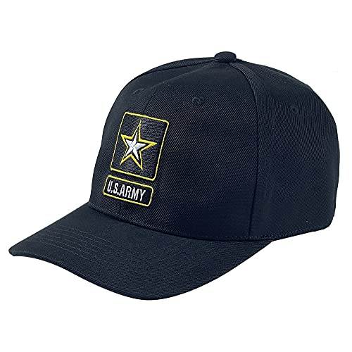 giftwell US Army Logo Embroidered Dad Hat Sport Outdoors Snapback Adjustable Baseball Cap Black, 7-7 58