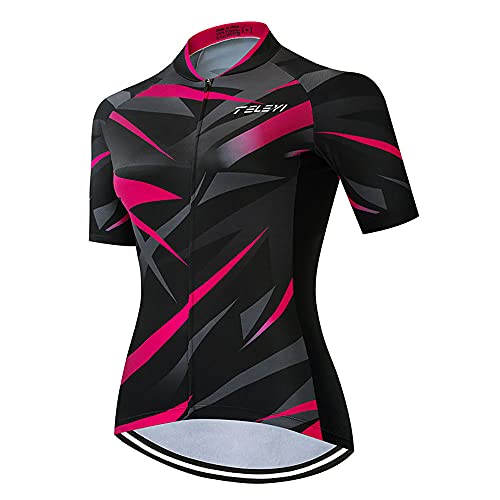 Women’s Cycling Bike Jersey Short Sleeve Breathable Bicycle Shirt Ladies Bike Shirts Bicycle Clothing Pink