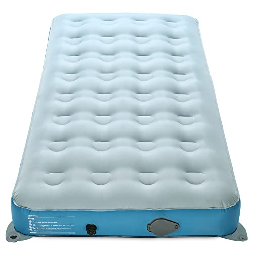 Valwix Twin Size Camping Air Mattress Free Charging with USB Rechargeable Built in Pump, Inflatable Blow up Bed w/ Portable Pump, Air Bed w/ Travel Bag for Tent Camping & Home, 400LBS Capacity