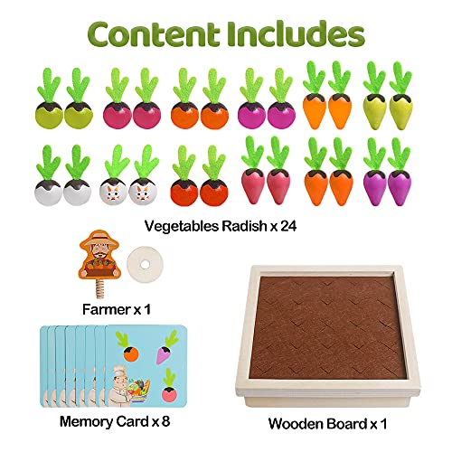 Montessori Toys For 3 Year Old,Carrot Harvest Game Wooden Toy For Kids,Stem Educational Toys Learning Fine Motor Skills,Memory Game & Color Sorting Toys For Toddlers Gifts For 3-8 Year Old Boys Girls | The Storepaperoomates Retail Market - Fast Affordable Shopping