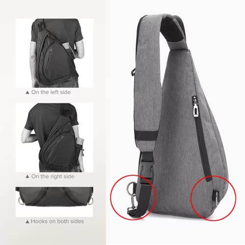 SoarOwl Crossbody Sling Backpack – Waterproof Sling Bag – Chest Bag Daypack – Chest Shoulder Bag for Hiking Travel (grey) | The Storepaperoomates Retail Market - Fast Affordable Shopping