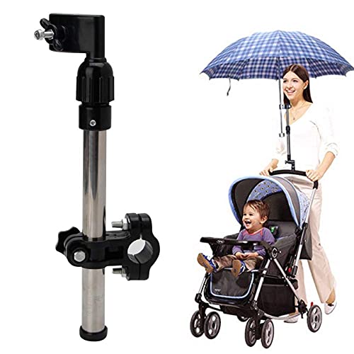 5661 Baby Stroller Umbrella Clamp, 360° Adjustable Umbrella Stand, Outdoor Beach Fishing Umbrella Mount Holder, Clip Umbrella Holder for Bike, Chair, Stroller, Pram, Wheelchairs, 1 Count (Pack of 1)