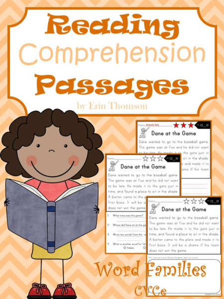 Reading Comprehension Passages and Questions ~ Word Families {CVCe and CCVCe}