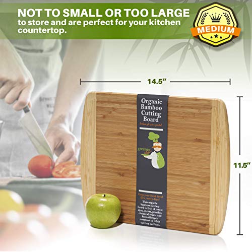 Greener Chef Bamboo Cutting Board – Lifetime Replacement Cutting Boards for Kitchen – Organic Wood Butcher Block and Wooden Carving Board for Meat and Chopping Vegetables – Medium | The Storepaperoomates Retail Market - Fast Affordable Shopping