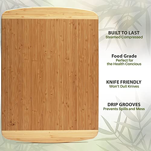 Greener Chef Bamboo Cutting Board – Lifetime Replacement Cutting Boards for Kitchen – Organic Wood Butcher Block and Wooden Carving Board for Meat and Chopping Vegetables – Medium | The Storepaperoomates Retail Market - Fast Affordable Shopping
