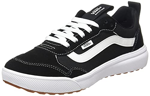 Vans Men’s Low-Top Trainers Sneaker, Suede Canvas Black White, 10