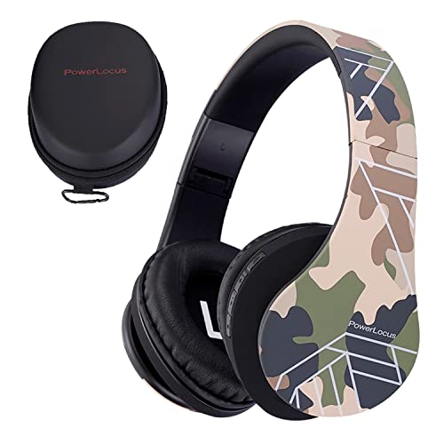 PowerLocus Kids Headphones Over-Ear, Bluetooth Wireless Headphones for Kids,with Microphone, Safe 85DB Volume Limited, Foldable with Carry Case, Audio Cable, Micro SD mode for Online Classes,PC,Phones