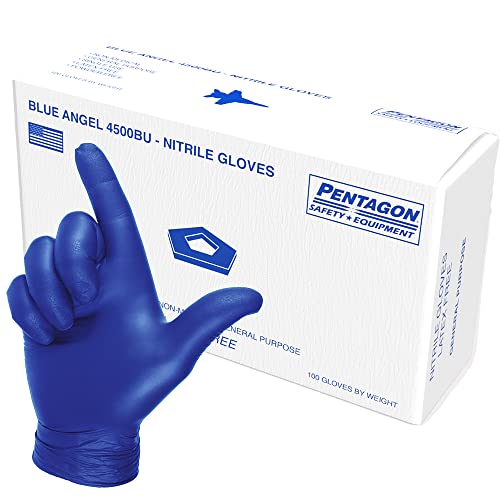 PENTAGON SAFETY EQUIPMENT 5 mils Disposable Nitrile Gloves, Latex & Powder Free (100, 2XL)