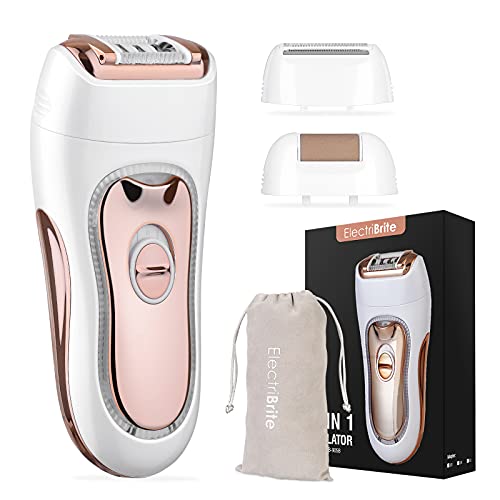 Epilator for Women – 3 in 1 Epilators Hair Removal for Women with Lady Shaver and Callus Remover, Electric Tweezers Face Hair Remover for Legs, Bikini, Arms