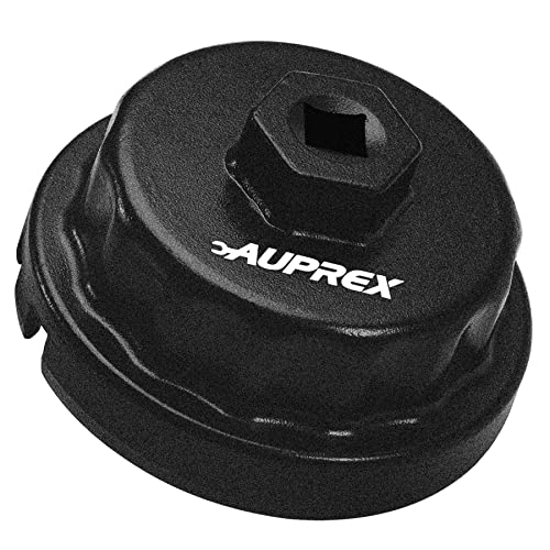 AUPREX Oil Filter Wrench with 64mm 14 Flutes,Oil Filter Removal Tool for Toyota,Lexus,Camry,Tundra,Highlander, RAV4, 4 Runner, Camry and Other 2.0L-5.7L Engines with Cartridge Oil Filter Housing