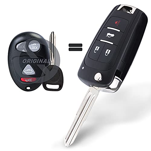 Keymall Upgraded Car Key Fob Keyless Entry Remote Control for Buick Rendezvous Regal Century/Pontiac Aztek Grand Prix /Oldsmobile Intrigue FCC ID L2C0007T