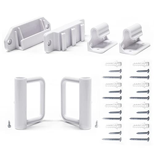 WOMHOM Retractable Baby Gate Hardware Replacement Parts Kit for Mesh Child and Pet Gate Full Set Wall Mounting Accessories Brackets Screws and Anchors