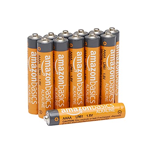 Amazon Basics 12 Pack AAAA High-Performance Alkaline Batteries, 3-Year Shelf Life