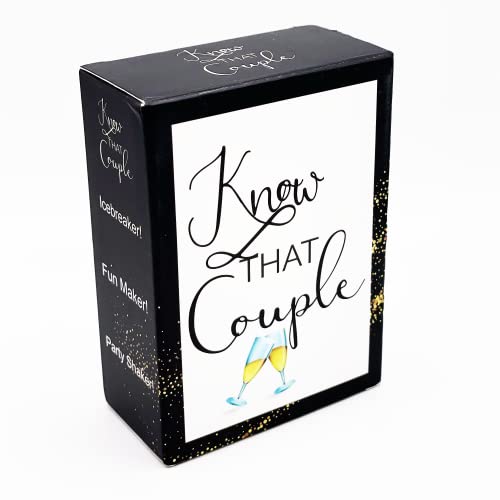 Know That Couple – Wedding Card Game for Engagement Party, Bridal Shower, Or Even A Bachelorette Party! See Who Knows The Bride and Groom Best!