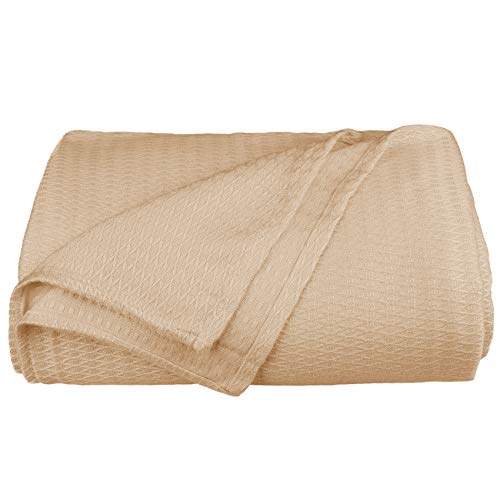 Cooling Blanket Twin Blanket Brown Bamboo Blanket Lightweight Soft Throw Blanket for Kids and Hot Sleepers