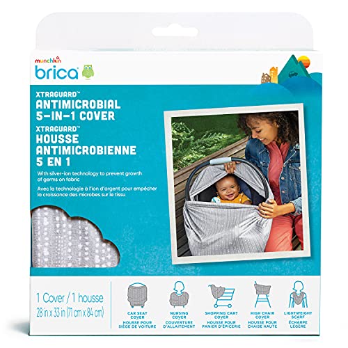 Munchkin Brica XtraGuard 5-in-1 Car Seat Cover and Nursing Cover, Grey | The Storepaperoomates Retail Market - Fast Affordable Shopping
