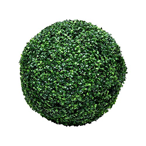 Dolloress 15 inch Artificial Plant Topiary Ball Garden Decorative Balls for Backyard, Balcony,Garden, Wedding and Home Décor,Green