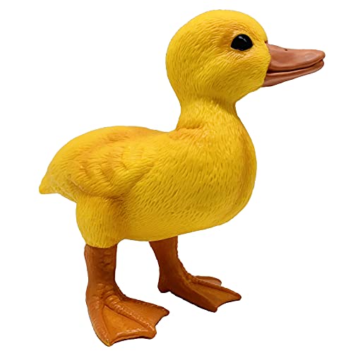 Rubber Ducks Farm Realistic Animal Figurines Duckling Little Duck Animal Figures for Children’s Toys Bath Toys and for Party Favors, Gifts, Prizes, Rewards, Giveaways (Yellow)
