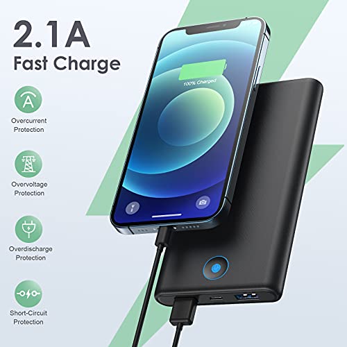 FOCHEW Portable Charger, 2-Pack 20000mAh Power Bank Ultra Slim Fast Charging External Battery Pack with Dual USB Outputs Compatible with iPhone 13/12 Pro/12/11/XR/X, Samsung S20, Tablet etc. | The Storepaperoomates Retail Market - Fast Affordable Shopping