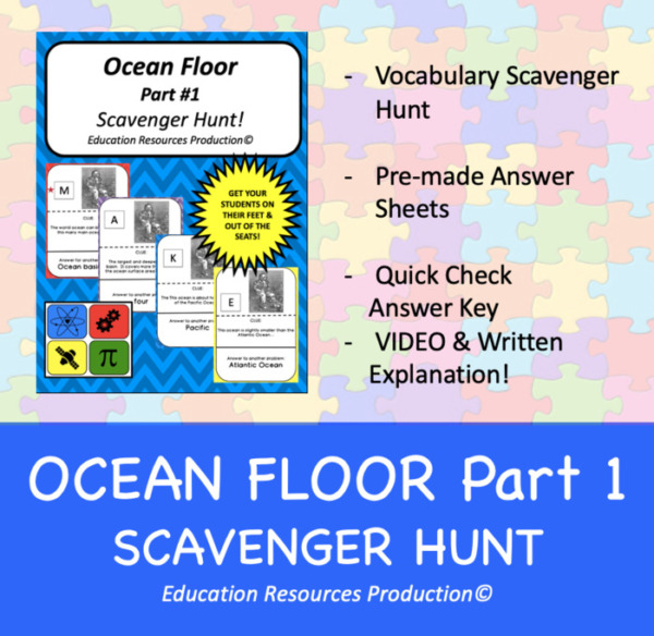 Ocean Floor 1.0 Scavenger Hunt Activity