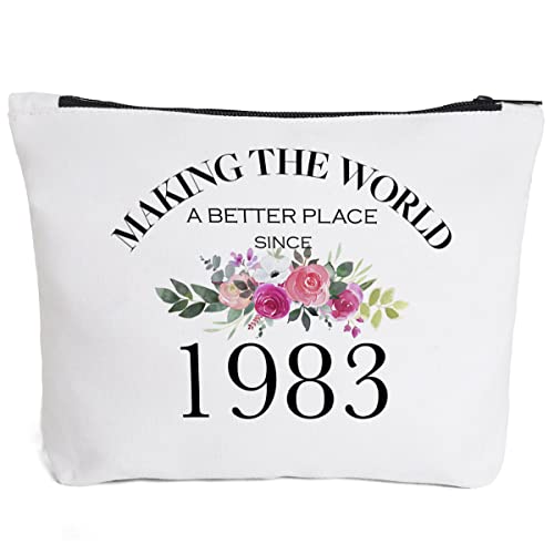 Fokongna 40th Birthday Gifts for Women Daughter Bestie Mom Aunt BFF Friends Teacher Boss Coworker-Making The World Since 1983- 40 Years Old Gifts Ideas For Women Turning 40 for Wife Sisters Her