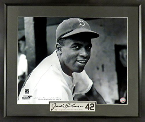 Brooklyn/Los Angeles Dodgers Jackie Robinson 11×14 Framed Photograph (Engraved Series)