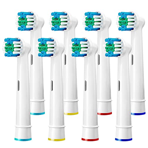 8 Pack Replacement Toothbrush Heads Compatible Brush Heads for Most Braun Oral-B Vitality Professional Care Pro Smart Series Genius Electric Toothbrushes