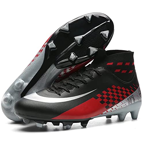 Qzzsmy Mens Soccer Cleats Firm Ground Football Shoe Boys Athletic Outdoor Football Shoes CD1808-M1-42