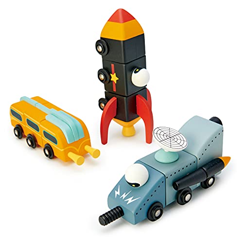 Tender Leaf Toys – Space Race – Mix and Match Space Themed Vehicles Toy Set – Creative Pretend Play for Kids 3+ | The Storepaperoomates Retail Market - Fast Affordable Shopping