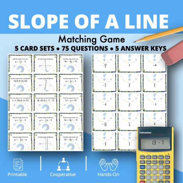 Slope of a Line Matching Game