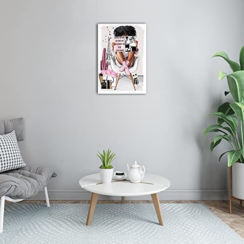 African American Wall Art Fashion Black Woman Queen Painting Home Decor For Bedroom Living Room Black Wall Art Woman Gifts Framed Ready To Hang12x16inch | The Storepaperoomates Retail Market - Fast Affordable Shopping