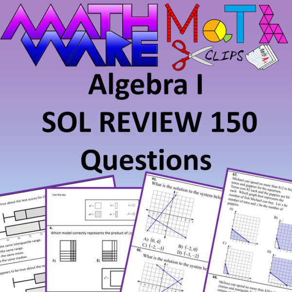 Algebra I SOL REVIEW 150 Questions