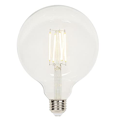 Westinghouse Lighting 5317500 6.5 Watt (60 Watt Equivalent) G40 Dimmable Clear Filament LED Light Bulb, Medium Base