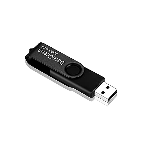 64GB DataOcean USB 2.0 Flash Drive Memory Stick Thumb Drives Swivel Design Black