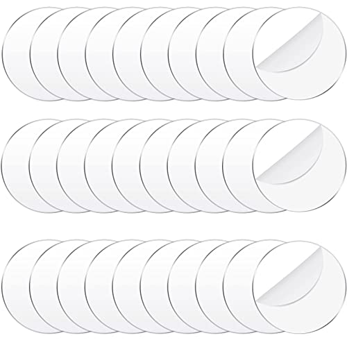 30 Pieces Clear Acrylic Circles Blanks Acrylic Disc Transparent Acrylic Disk Round Circle Plastic Disc Acrylic Sheet Blank for Valentines St.Patrick’s Day Easter Ornament DIY Craft (4 Inch)