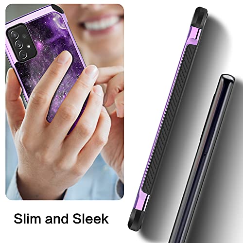 BENTOBEN Samsung Galaxy A32 5G Case, Slim Fit Glow in The Dark 2 in 1 Heavy Duty Rugged Hybrid Soft TPU Bumper Hard PC Shockproof Protective Cases Cover for Samsung Galaxy A32 5G 6.5″, Nebula/Galaxy | The Storepaperoomates Retail Market - Fast Affordable Shopping