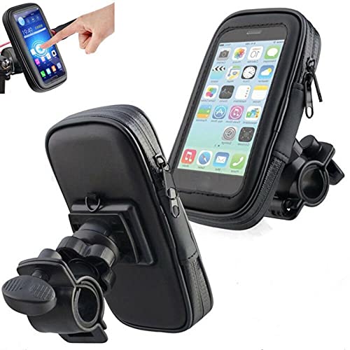 UKKD Bike Phone Mount Bag Motorcycle Phone Holder Waterproof Phone Holder Case Bicycle Accessories Pouch Sensitive Touch Screen for Phone Support-XL