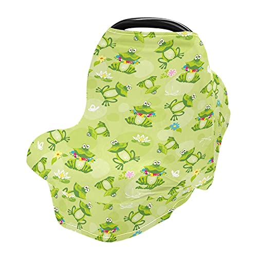 Nursing Cover Breastfeeding Scarf Frogs and Toads Baby Car Seat Covers Soft Breathable Infant Carseat Canopy Stroller Cover for Boys Girls