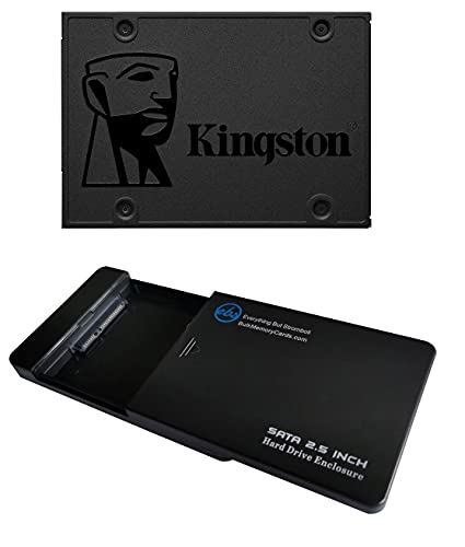 Everything But Stromboli Kingston A400 SSD 960GB 2.5″ SATA 3.0 Internal Solid-State Drive (SA400S37/960G) Bundle with (1) SSD/HDD Enclosure USB 3.0