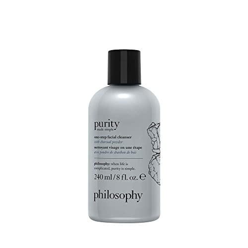 philosophy purity made simple one-step facial cleanser with charcoal powder, 8 Oz