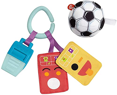 Fisher-Price Just for Kicks Gift Set, 3 soccer-themed baby activity toys for infants from birth and up
