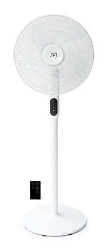 SPT SF-16D48WA: 16″ DC-Motor Energy Saving Stand Fan with Remote and Timer – Piano White,16″