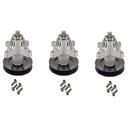 Set of 3 Spindle Assemblies with Bolts Fits Cub Cadet, MTD, Fits Toro 50″ RZT, GT2100, GT2200 and LX500, SLT, and RZT, i1050 Models Interchangeable with 618-04125, 618-04126, 618-04126A, 912-04125,