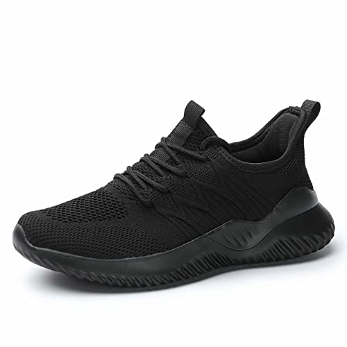 Women’s Ladies Tennis Shoes Running Walking Sneakers Work Casual Comfor Lightweight Non-Slip Gym Trainers Black