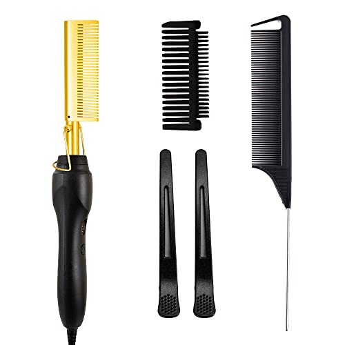 Hot Comb Professional Electric Straight Comb Electric Heating Comb Hair Straightener for Stylist and Salon at Home