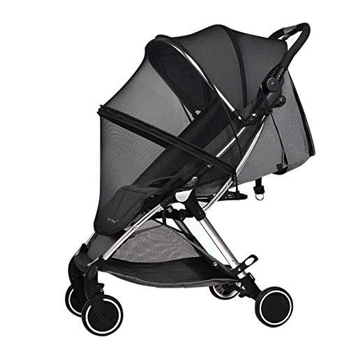 Baby 2 in 1 Stroller Net Sun Shades with Zipper Window, Universal Breathable Travel Walking Outdoor See Through Beach Parasol Windproof Protective Cover for Seats, Bassinets and Carriers